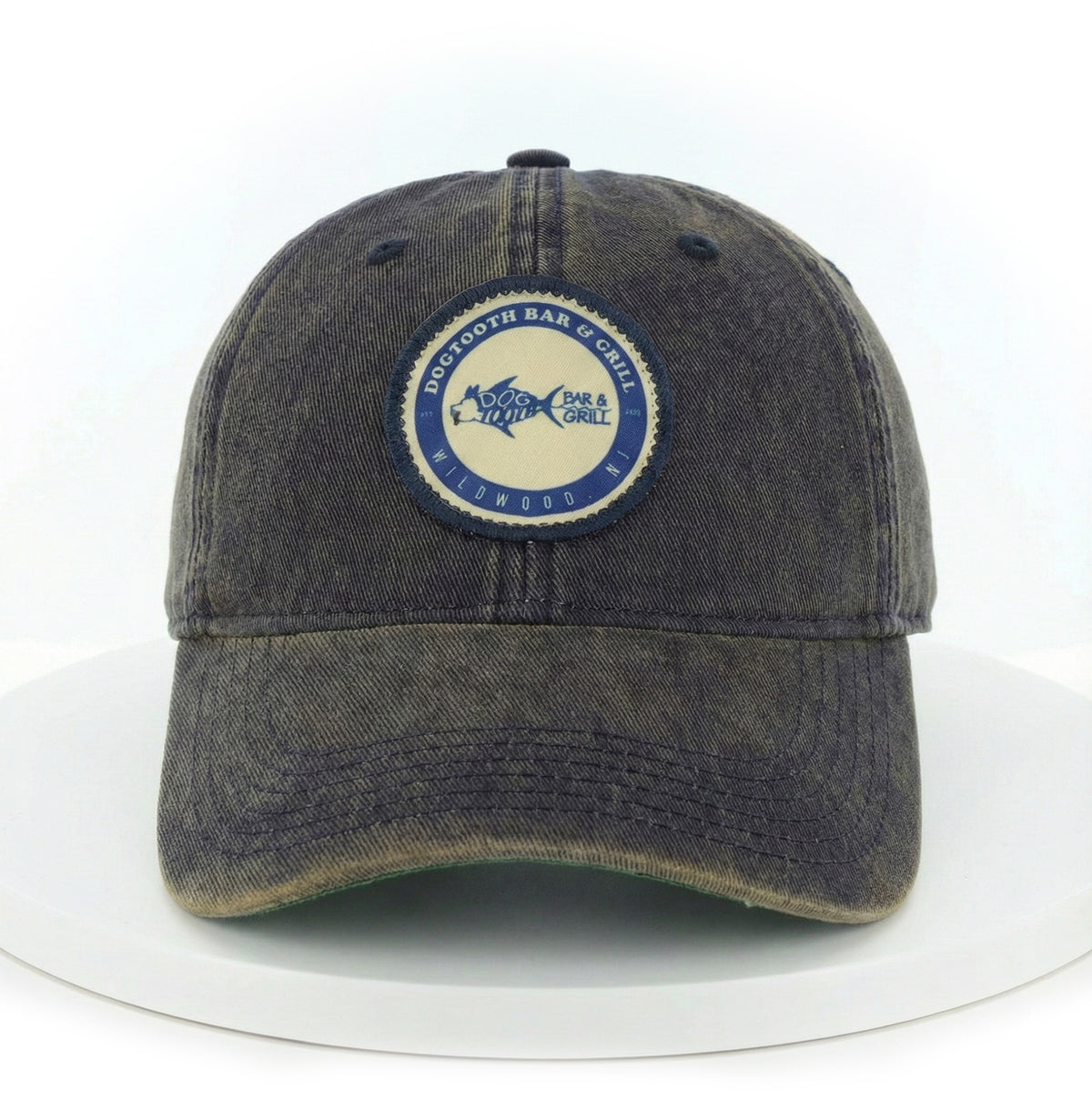 Navy Classic Dogtooth Logo Vintage Snapback