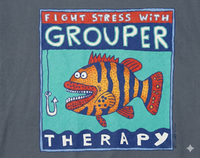 Grouper Therapy Tee - Blue Jean