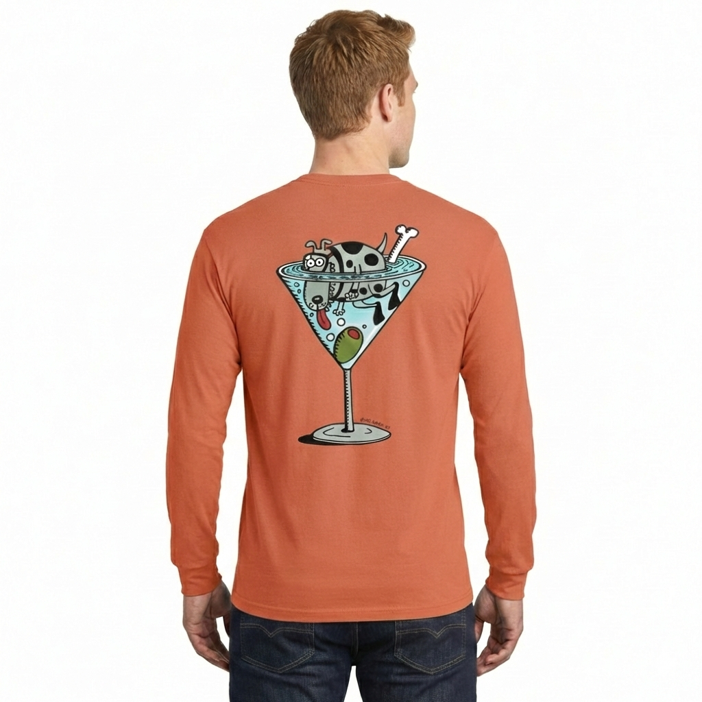 Faded Red Scubatini Long Sleeve T-Shirt