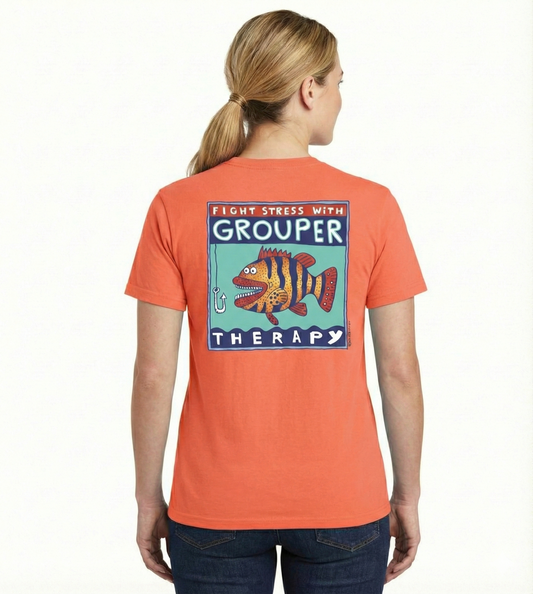 Grouper Therapy Tee - Melon
